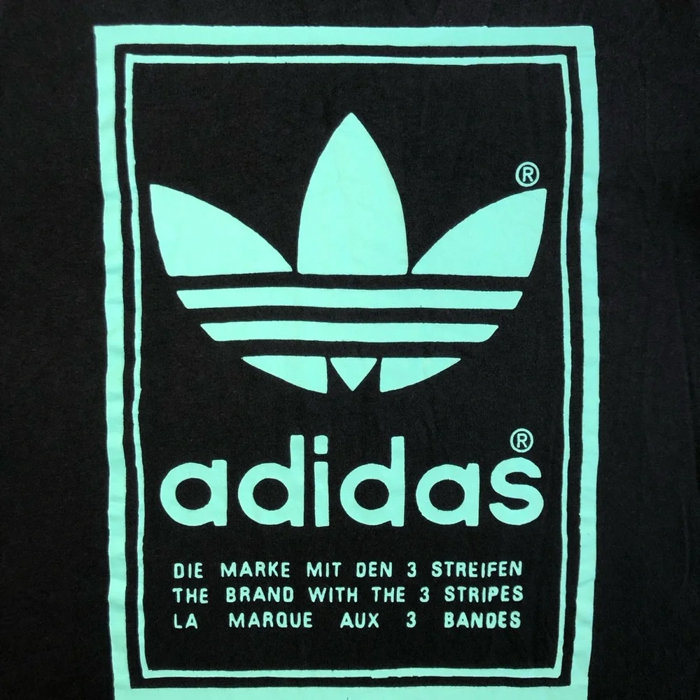 ADIDAS Originals Men’s Vintage Tee Mint Green Graphic Logo T-shirt Size Small